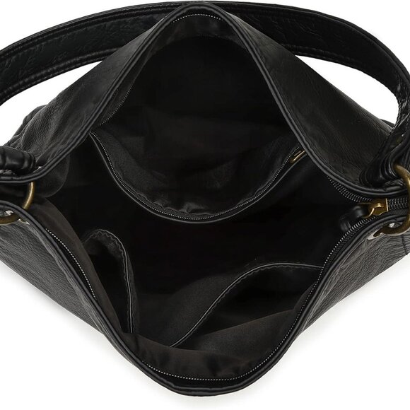 Hobo Purses for Women Soft Top Handle Shoulder Bag with Wallet Set - Picture 5 of 7